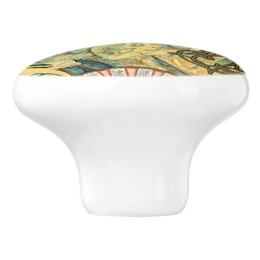 Biscuits Lefevre-Utile by Alphonseミュシャ(1896) セラミックノブ (側面)