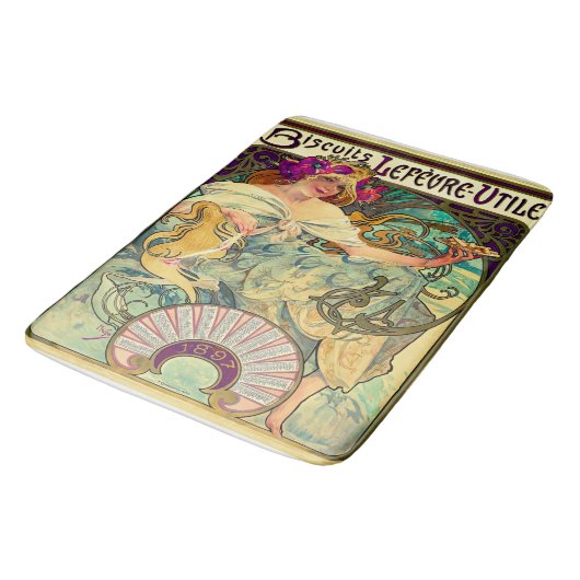 Biscuits Lefevre-Utile by Alphonseミュシャ(1896) バスマット (アングル)