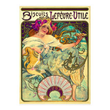 Biscuits Lefevre-Utile by Alphonseミュシャ(1896)