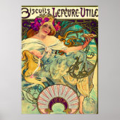 Biscuits Lefevre-Utile by Alphonseミュシャ(1896) ポスター (正面)