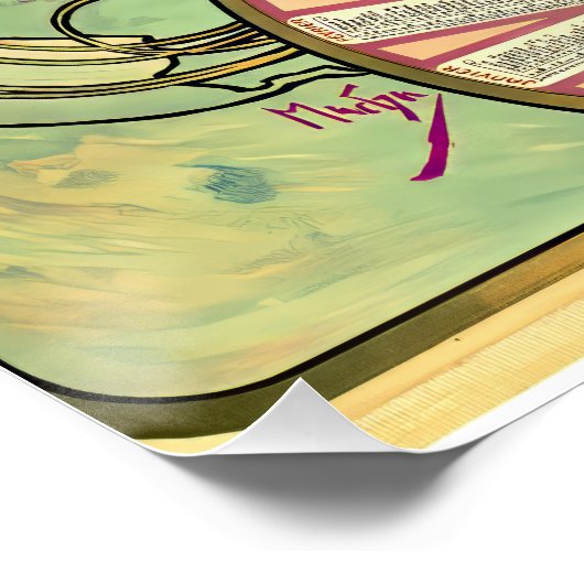 Biscuits Lefevre-Utile by Alphonseミュシャ(1896) ポスター (コーナー)