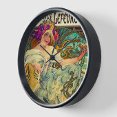 Biscuits Lefevre-Utile by Alphonseミュシャ(1896) 壁時計 (傾斜)