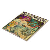 Biscuits Lefevre-Utile by Alphonse Mucha (1896) タイル (側面)