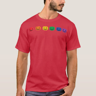 Biseual Pride Bi Halloween Pumpkin Bioween LGBT Tシャツ