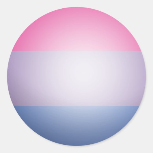 BISEXUALプライド3Dカラー – .png ラウンドシール (正面)