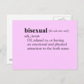 BISEXUAL (定義) ポストカード (正面/裏面)