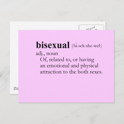 BISEXUAL （定義） ポストカード (正面/裏面)