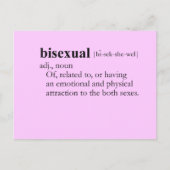 BISEXUAL （定義） ポストカード (正面)