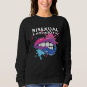 Bisexual And Not into You Rainbow Pride Bisexualit スウェットシャツ (正面)