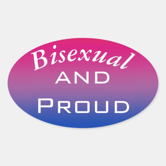 Bisexual and Proud  楕円形シール (正面)