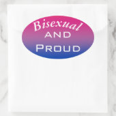 Bisexual and Proud  楕円形シール (バッグ)