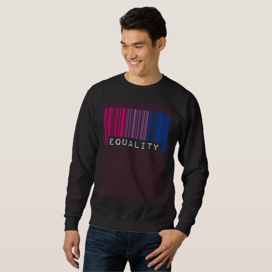 Bisexual Barcode Pride Equality Queer Aesthetic LG スウェットシャツ (正面フル)