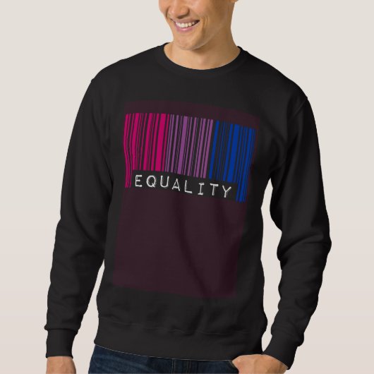 Bisexual Barcode Pride Equality Queer Aesthetic LG スウェットシャツ (正面)