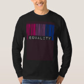 Bisexual Barcode Pride Equality Queer Aesthetic LG Tシャツ (正面)