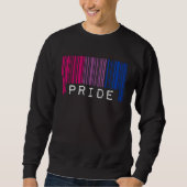 Bisexual Barcode Pride Month Queer Aesthetic LGBTQ スウェットシャツ (正面)