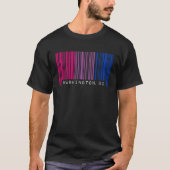 Bisexual Barcode Pride Washington DC Queer Aesthet Tシャツ (正面)