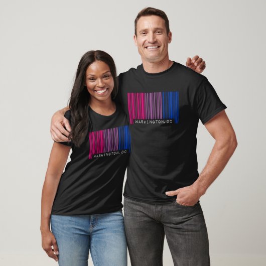 Bisexual Barcode Pride Washington DC Queer Aesthet Tシャツ (ユニセックス)