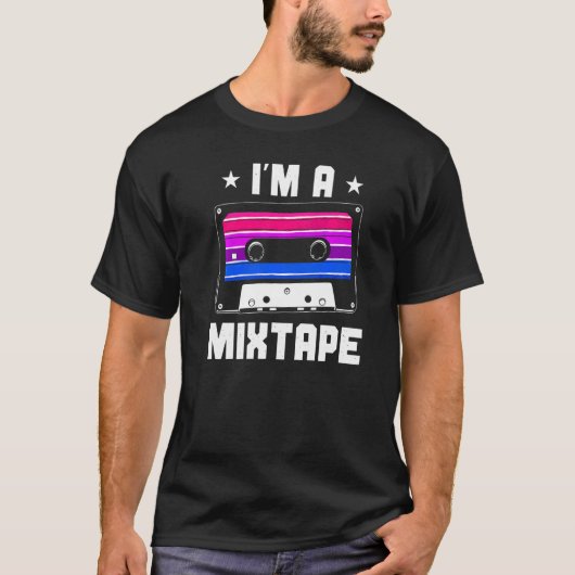 Bisexual Biプライドフラグカセットテープ私はMixtape Tシャツ (正面)