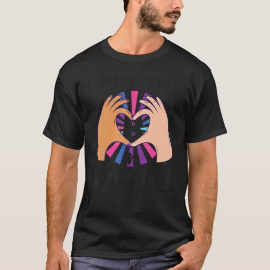 Bisexual BiプライドフラグBをLgbtqに入れる Tシャツ (正面)