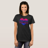 Bisexual Bi Pride Flag Heart Not At All Confused Tシャツ (正面フル)