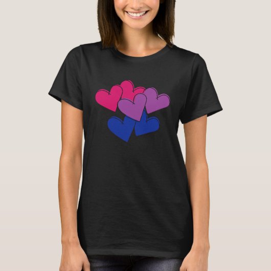 Bisexual Bi Pride Valentine's Day LGBTQ LGBT Subtl Tシャツ (正面)
