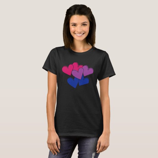 Bisexual Bi Pride Valentine's Day LGBTQ LGBT Subtl Tシャツ (正面フル)