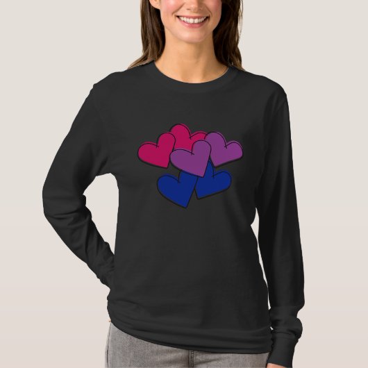 Bisexual Bi Pride Valentine's Day LGBTQ LGBT Subtl Tシャツ (正面)