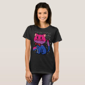 Bisexual Cat Flag Bi Pride Lgbtq Girls Kids Toddle Tシャツ (正面フル)