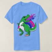 Bisexual Dinosaur LGBT-Q Cool T-Rex Subtle Bi Prid Tシャツ (デザイン正面)
