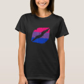 Bisexual Flag Lips LGBTQ Bisexual Pride Bi Pride B Tシャツ (正面)
