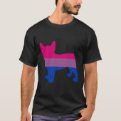 Bisexual French Bulldog Bisex Frenchie Tシャツ (正面)