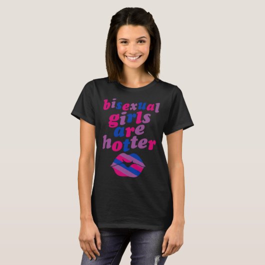 Bisexual Girls Are Hotter  Single Bisexual Pride K Tシャツ (正面フル)