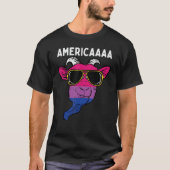 Bisexual Goat America Fun Bi Pride Flag Lgbtq Men  Tシャツ (正面)