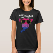 Bisexual Goat America Fun Bi Pride Flag Lgbtq Men  Tシャツ (正面)