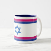 Bisexual Israel Pride Flag Small ツートーンマグカップ (正面右)