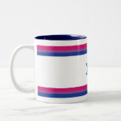 Bisexual Israel Pride Flag Small ツートーンマグカップ (左)