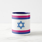 Bisexual Israel Pride Flag Small ツートーンマグカップ (中央)