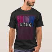 Bisexual King Barcode Trendy Bisexual Pride Flag A Tシャツ (正面)