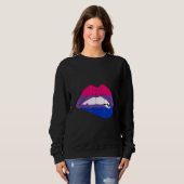 Bisexual Lips Bi Pride Bisexual Flag LGBTQ Bisexua スウェットシャツ (正面フル)