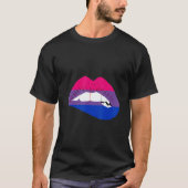 Bisexual Lips Bi Pride Bisexual Flag LGBTQ Bisexua Tシャツ (正面)