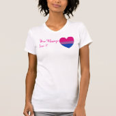 Bisexual Not Phase Heart Custom Word Art Tシャツ (正面)