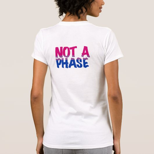 Bisexual Not Phase Heart Custom Word Art Tシャツ (裏面)
