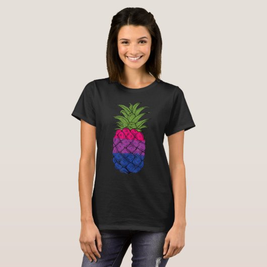 Bisexual Pineapple Bi Pride LGBTQ Pineapple Pride Tシャツ (正面フル)