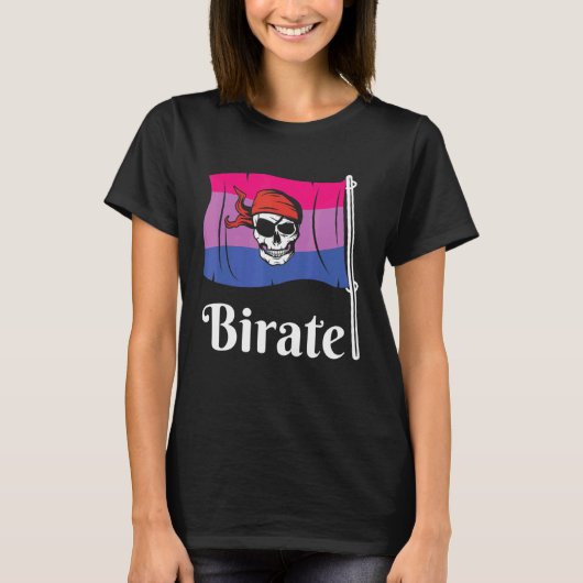 Bisexual Pirate Birate Lgbtq  Lgbt Gay Pride Tee Tシャツ (正面)