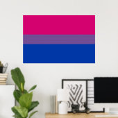 Bisexual Pride Flag ポスター (ホームオフィス)