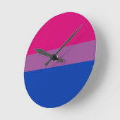 Bisexual Pride Flag ラウンド壁時計 (傾斜)