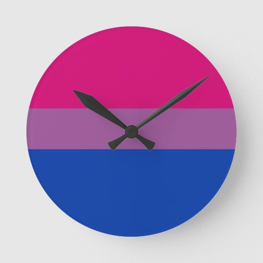 Bisexual Pride Flag ラウンド壁時計 (正面)