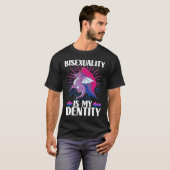 Bisexual Pride Flag Bisexual Dragon Tシャツ (正面フル)