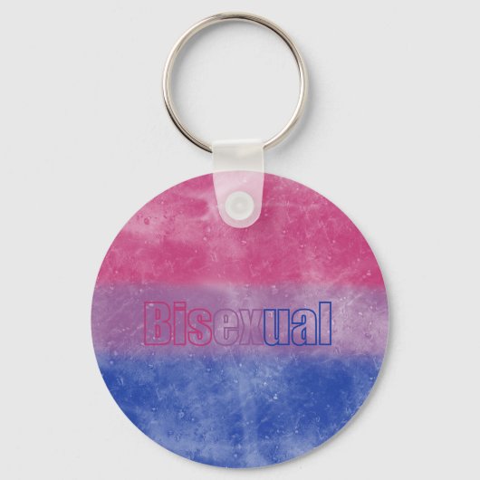 Bisexual pride flag key ring キーホルダー (正面)