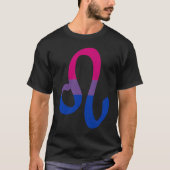 Bisexual Pride Flag Leo Zodiac Sign Tシャツ (正面)